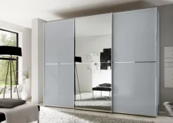 Online Staud Schwebetürenschrank Sinfonie 298 x 222 cm Hellgrauglas