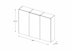 Online Staud Schwebetürenschrank Sinfonie 298 x 222 cm Hellgrauglas