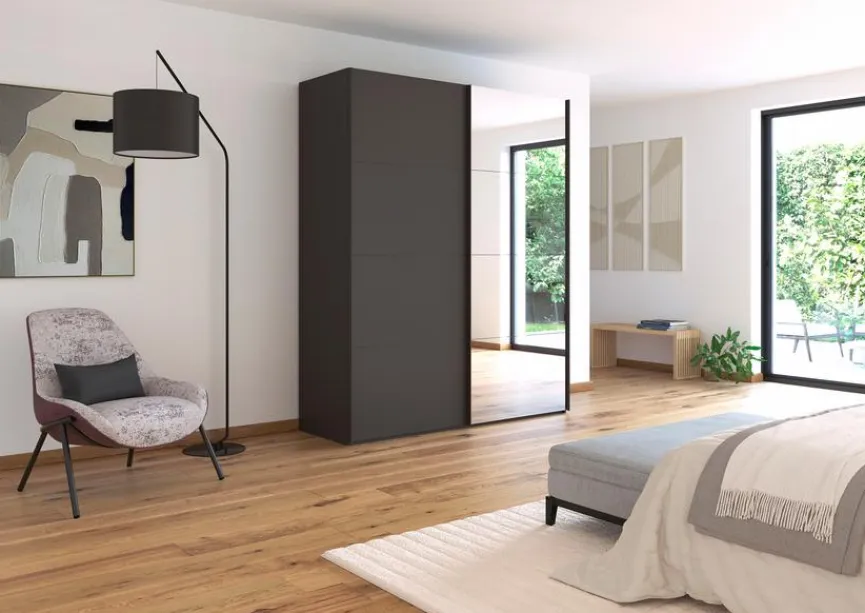 Discount rauch ORANGE Schwebetürenschrank Vareno 181 x 222 cm Graphit