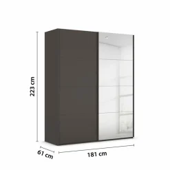 Discount rauch ORANGE Schwebetürenschrank Vareno 181 x 222 cm Graphit