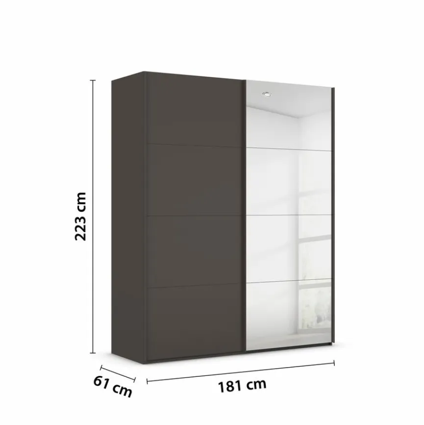 Discount rauch ORANGE Schwebetürenschrank Vareno 181 x 222 cm Graphit