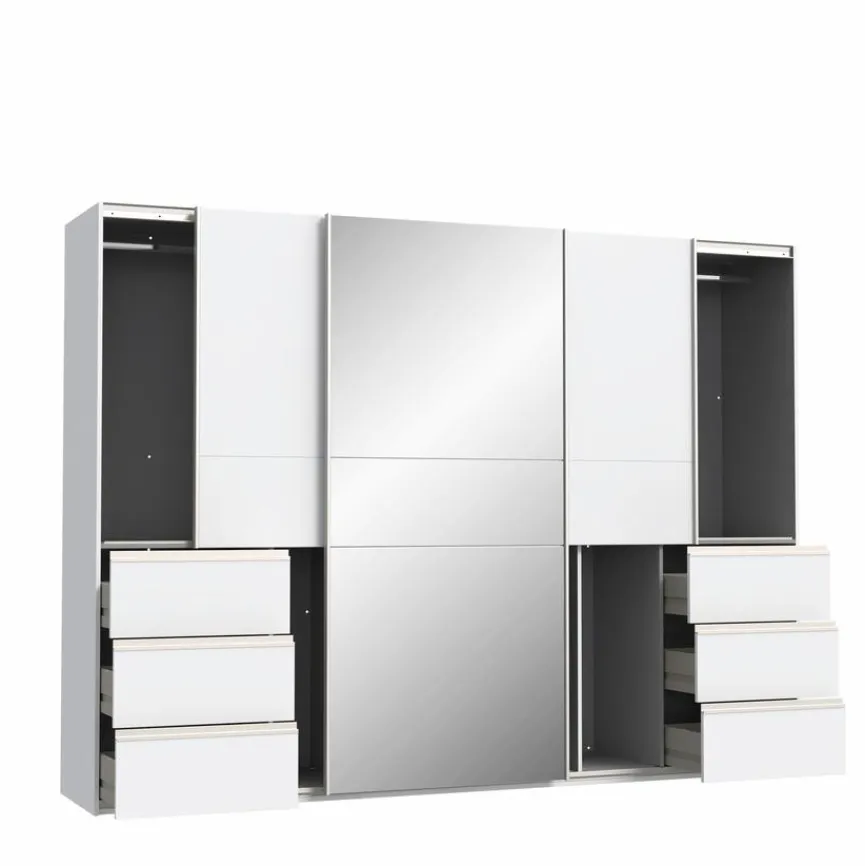 Clearance FORTE Schwebetürenschrank Winn2 270 x 200 cm Weiß