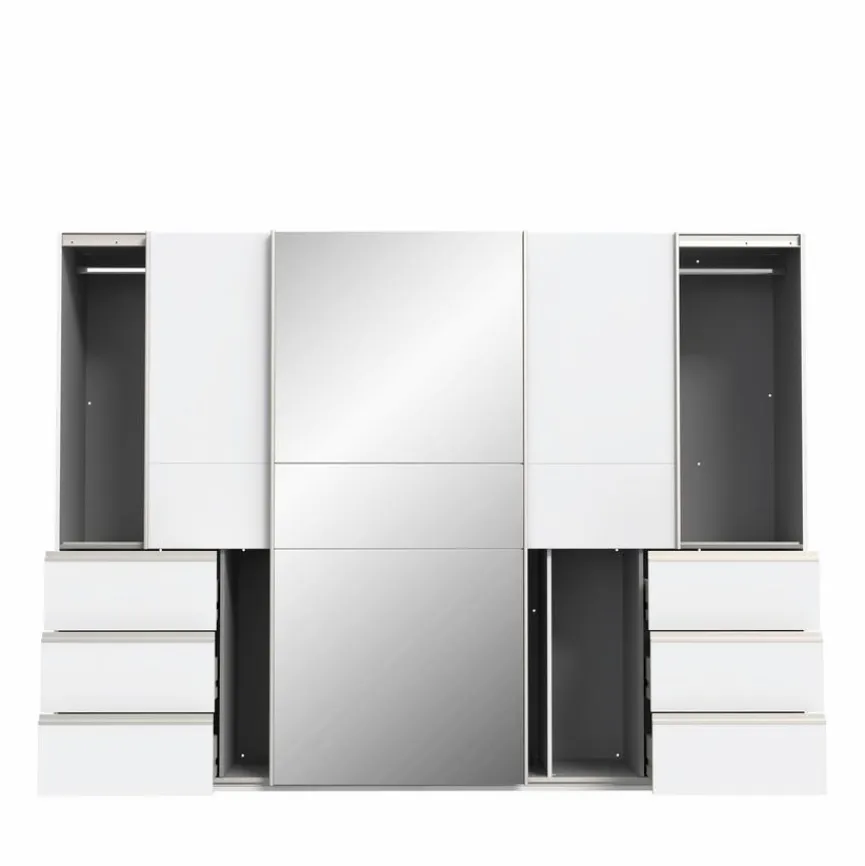 Clearance FORTE Schwebetürenschrank Winn2 270 x 200 cm Weiß