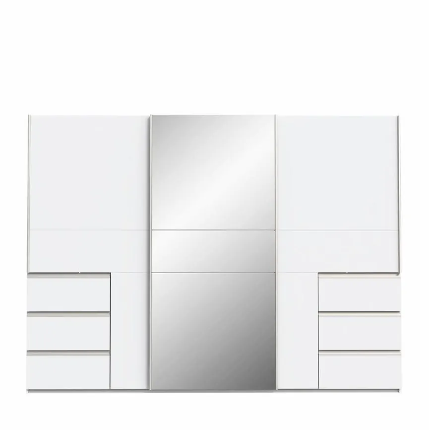 Clearance FORTE Schwebetürenschrank Winn2 270 x 200 cm Weiß