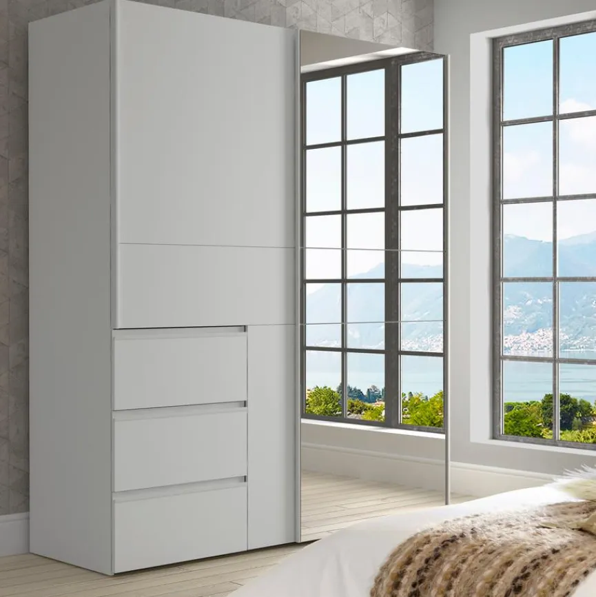 Outlet FORTE Schwebetürenschrank Winn2 170 x 200 cm Weiß