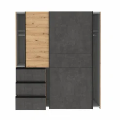 Discount FORTE Schwebetürenschrank Winn2 170 x 200 cm Eiche Artisan