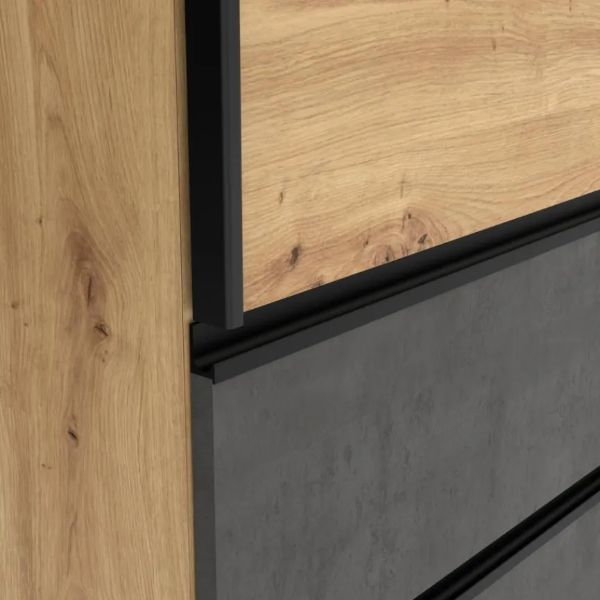 Discount FORTE Schwebetürenschrank Winn2 170 x 200 cm Eiche Artisan