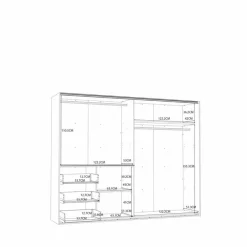 Outlet FORTE Schwebetürenschrank Winn2 250 x 200 cm Weiß