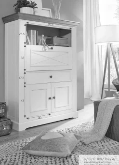 Sale G+K Sekretär Minnesota Weiß