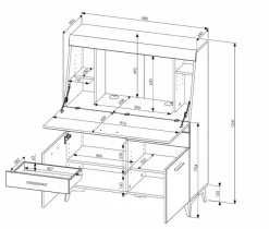 Online Innostyle Sekretär Secret Weiß