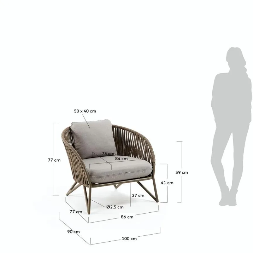 New DAHEIM Sessel Branzie Braun