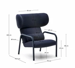 New Kave Home Sessel Inari Blau