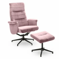 Online Sessel mit Hocker Krems Rosa