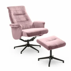Online Sessel mit Hocker Krems Rosa