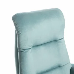 Discount Sessel mit Hocker Mals Blau