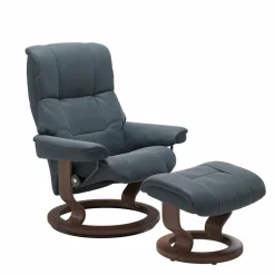 Hot STRESSLESS Sessel mit Hocker Mayfair Classic Batick Atlantic Blue