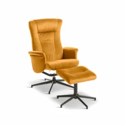 Outlet Sessel mit Hocker Meran Gelb