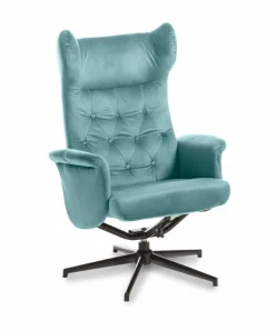 Clearance Sessel mit Hocker Vals Blau