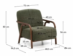 Online Kave Home Sessel Sylo Dunkelgrün