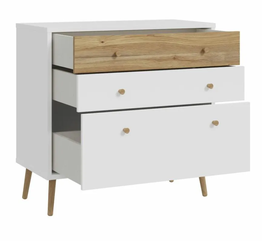 Online FORTE Sideboard Harllson Weiß / Eiche