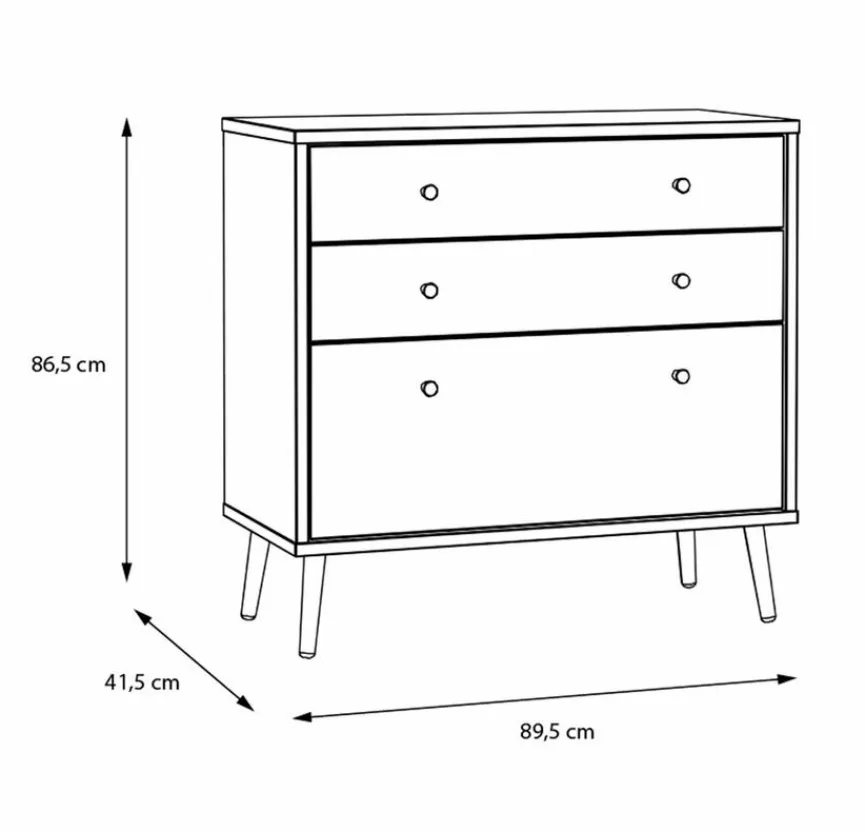 Online FORTE Sideboard Harllson Weiß / Eiche