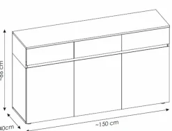 Online Wójcik Sideboard Modesto Alpinweiß