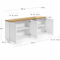 Sale Kave Home Sideboard Abilen Weiß / Matt