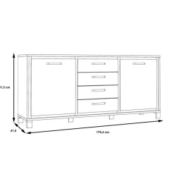 Online FORTE Sideboard Farida Eiche