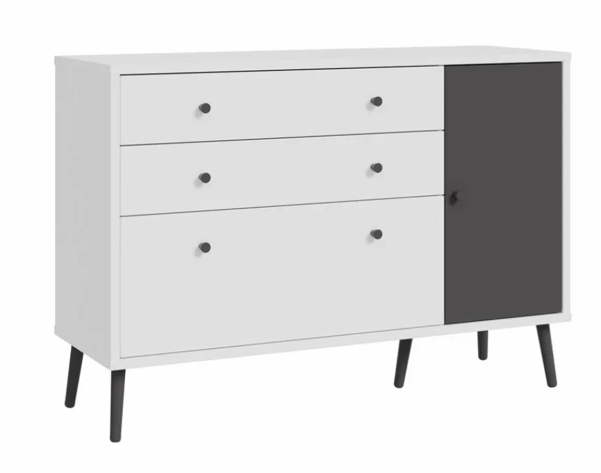 Best FORTE Sideboard Harllson Weiß / Grau