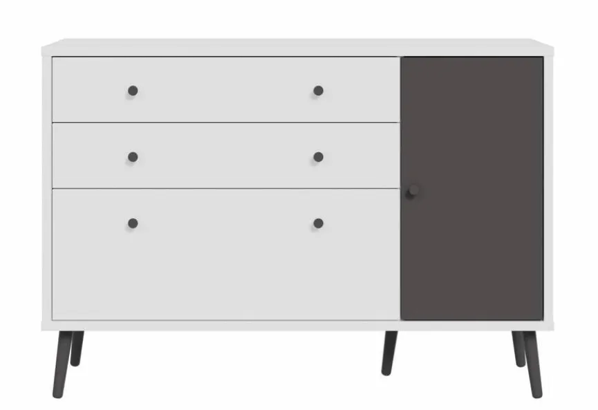 Best FORTE Sideboard Harllson Weiß / Grau