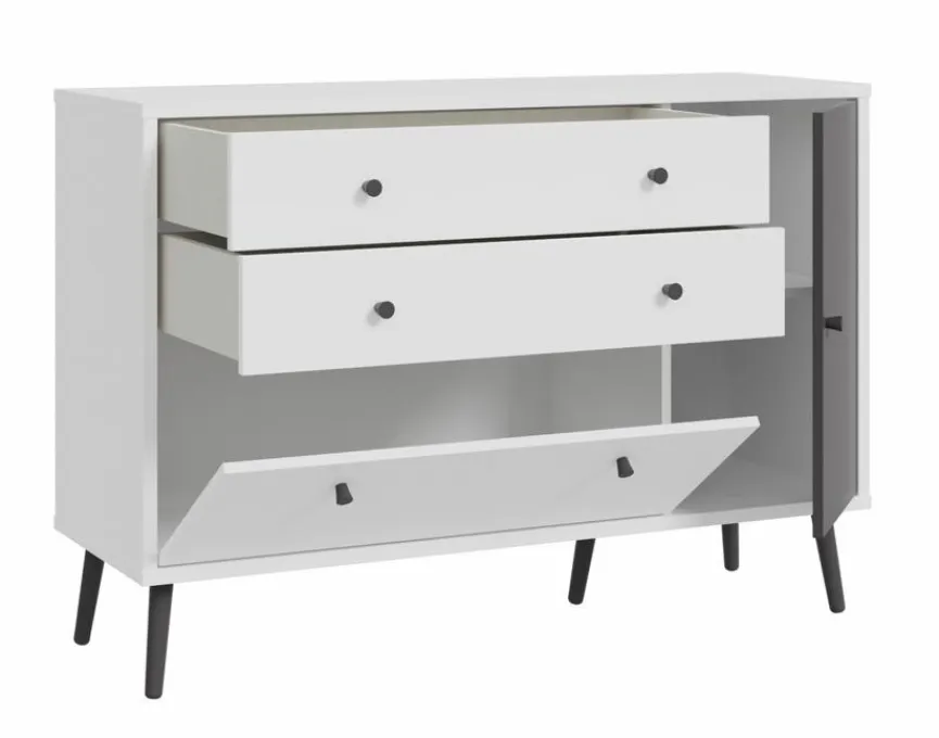 Best FORTE Sideboard Harllson Weiß / Grau
