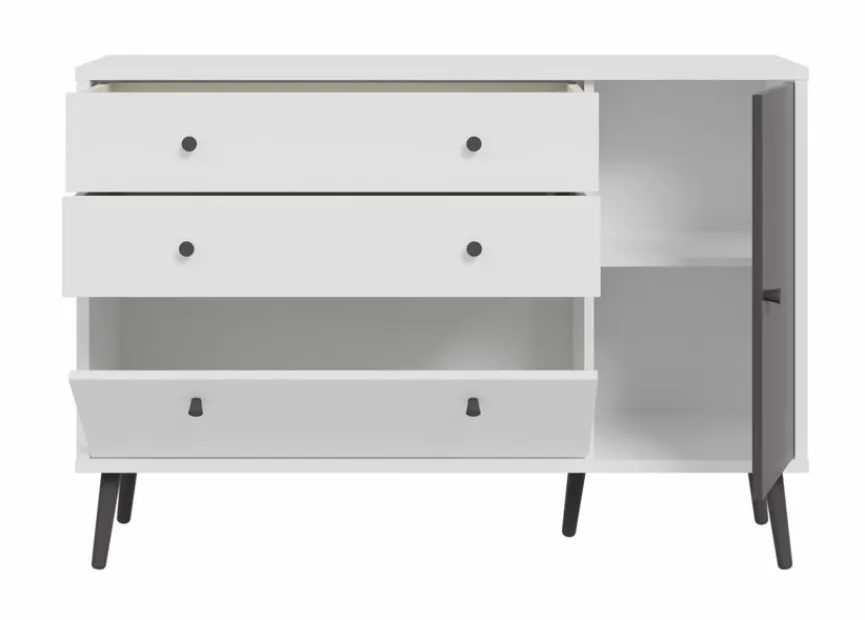 Best FORTE Sideboard Harllson Weiß / Grau