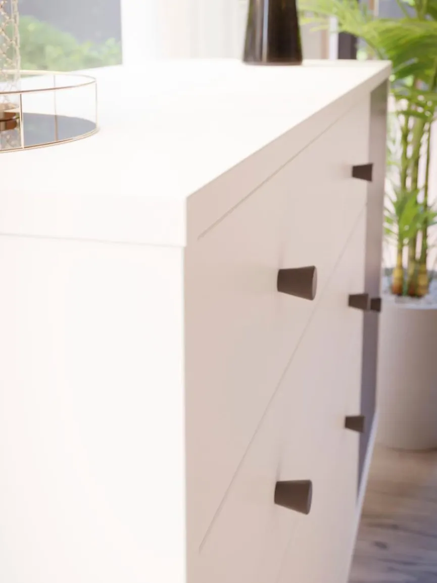 Best FORTE Sideboard Harllson Weiß / Grau