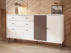 New FORTE Sideboard Harllson Weiß / Grau