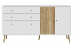 New FORTE Sideboard Harllson Weiß / Eiche