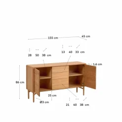 Online Kave Home Sideboard Lenon Eiche