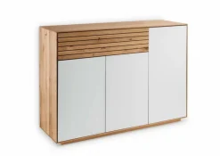 Discount Gradel Sideboard Riva Eiche / Weißglas