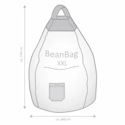 Hot Sitting Point Sitzsack Beanbag Jamie XXL Braun