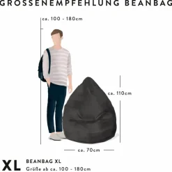 Outlet Sitting Point Sitzsack Beanbag Kicker XL Grün