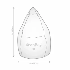 Clearance Sitting Point Sitzsack Beanbag Raya XL Taupe