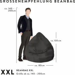 Clearance Sitting Point Sitzsack Beanbag Woolly XXL Natur