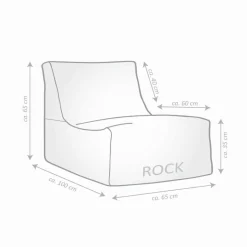 Online Sitting Point Sitzsack Rock Shara Anthrazit