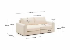 New Kave Home Sofa Alea Ecru