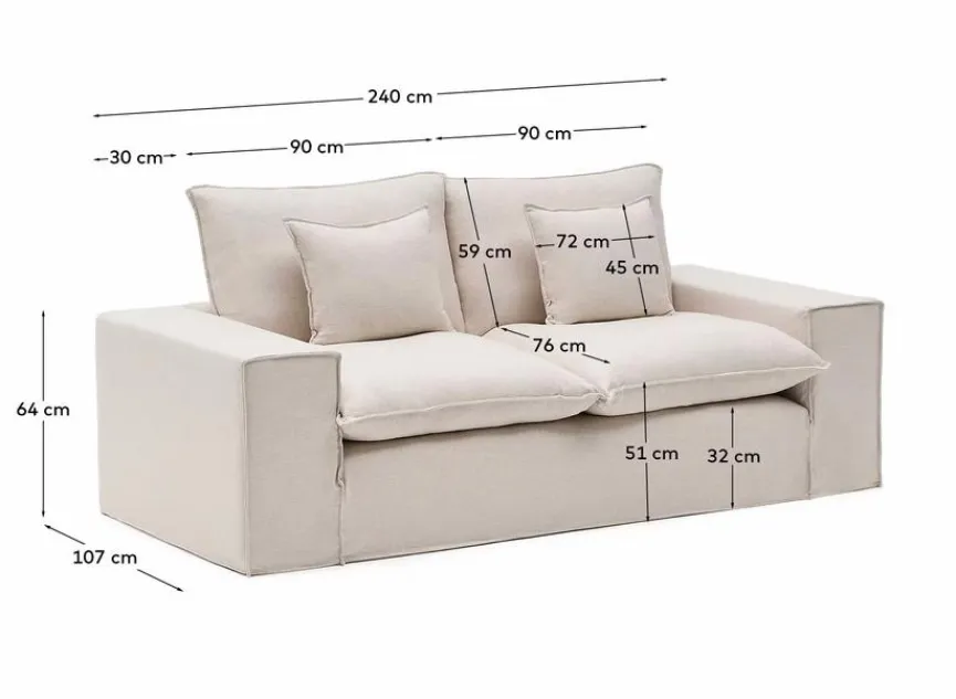 New Kave Home Sofa Anarela Beige