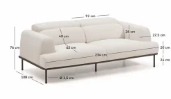 New Kave Home Sofa 3-Sitzer Aurum Beige