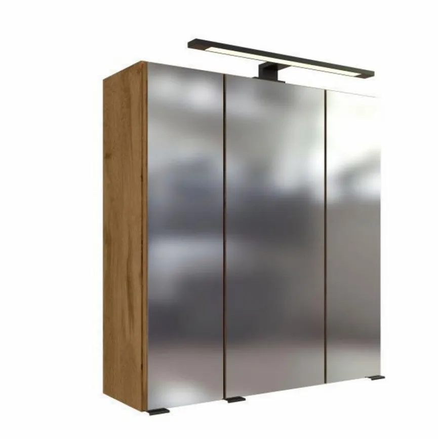 Outlet Held-Möbel Spiegelschrank Manchester Wotaneiche