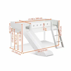 Kinder Flexa Spielbett White 90 x 200 cm