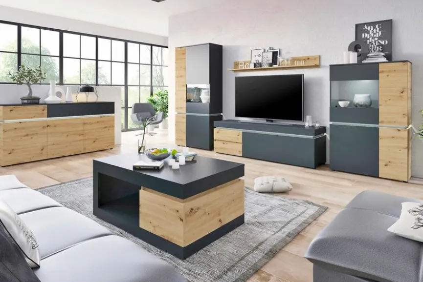 Clearance Wójcik Standvitrine Luci Anthrazit