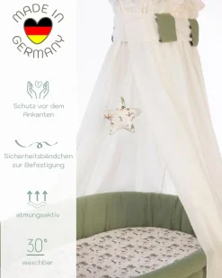 Hot Mionido Stubenwagen Lounge 85 x 45 cm Mint