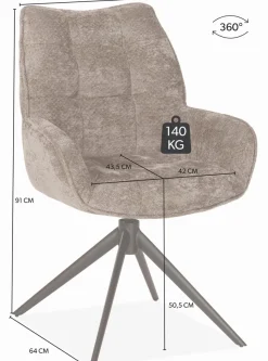 Outlet Stuhl Bali Taupe